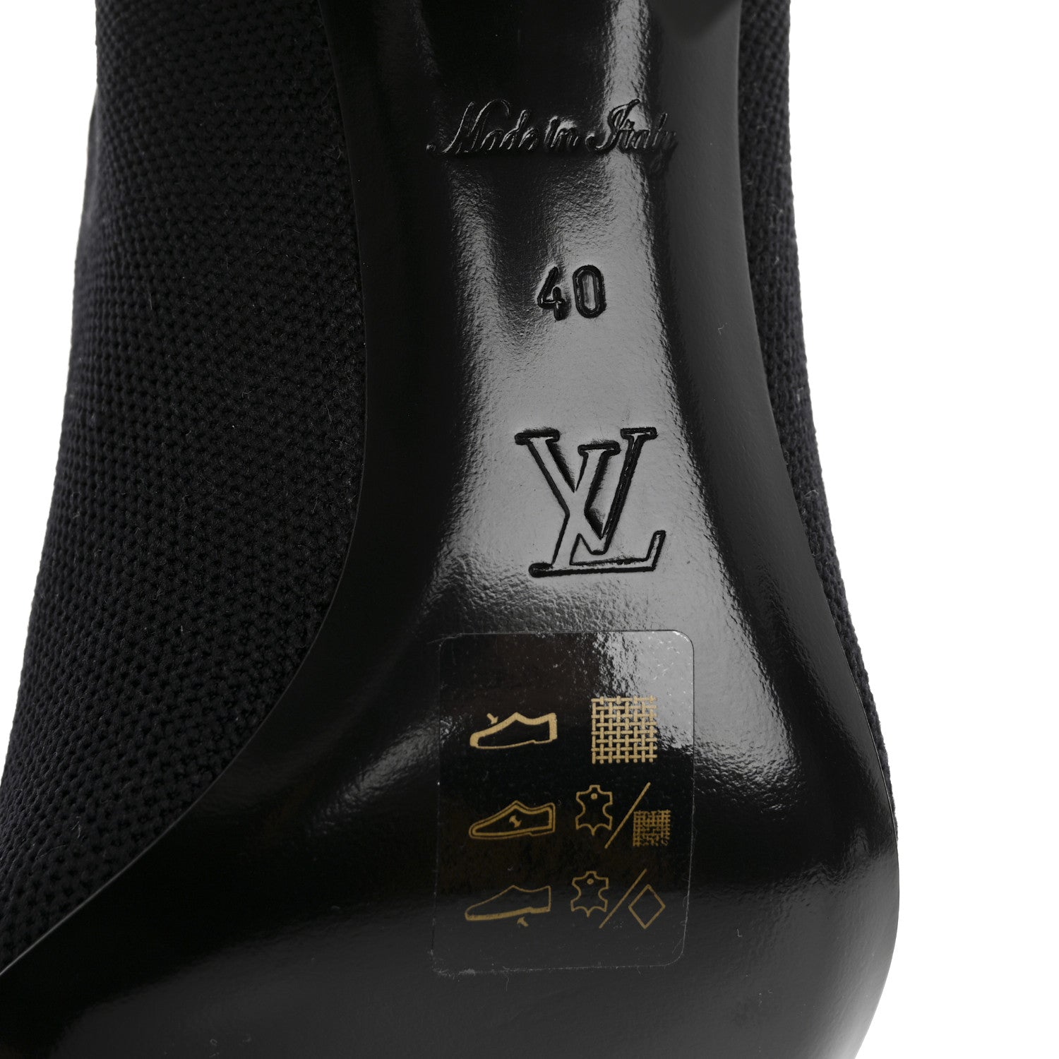 Louis Vuitton Monogram Stretch Fabric Silhouette Ankle Boots 40 Black 7 of 9