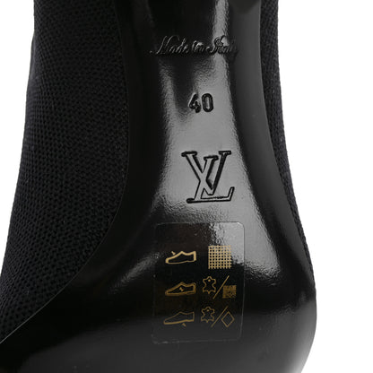 Louis Vuitton Monogram Stretch Fabric Silhouette Ankle Boots 40 Black 7 of 9