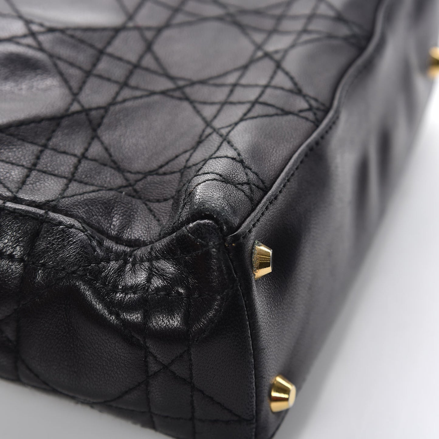 Lambskin Cannage Mini Lady Dior Black