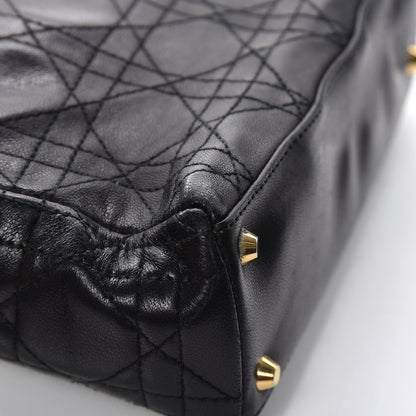 Christian Dior Lambskin Cannage Mini Lady Dior Black 13 of 14