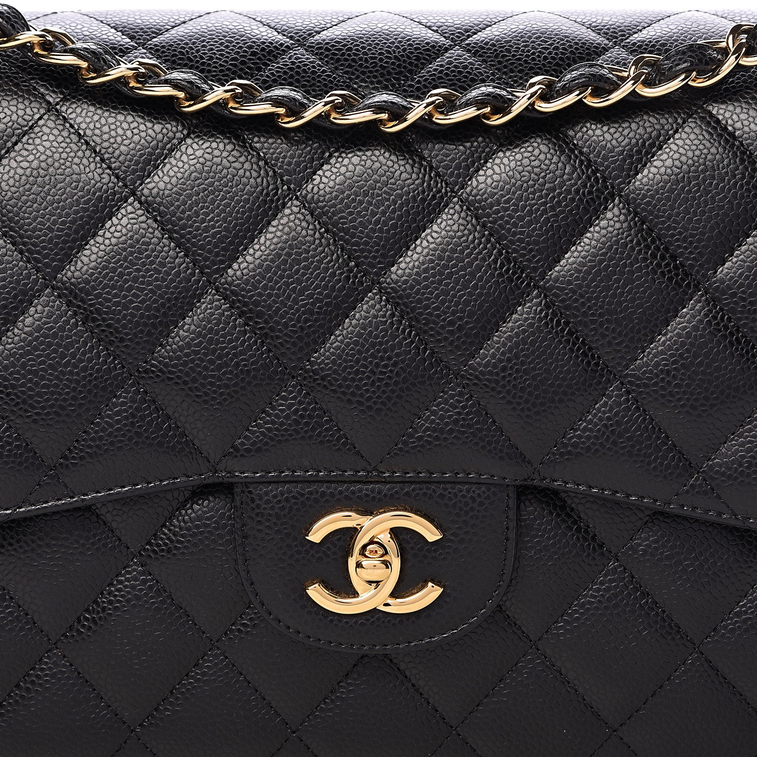 Chanel Caviar Quilted Jumbo Double Flap Black 8 of 10