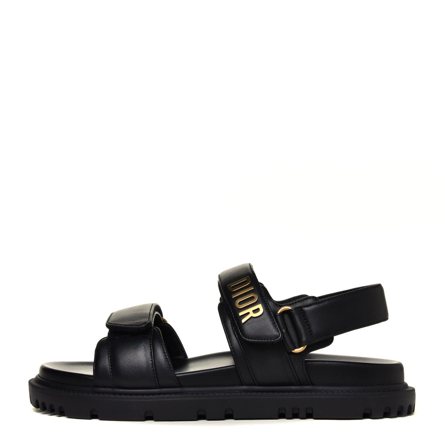 Lambskin Dioract 10mm Sandals 38.5 Black
