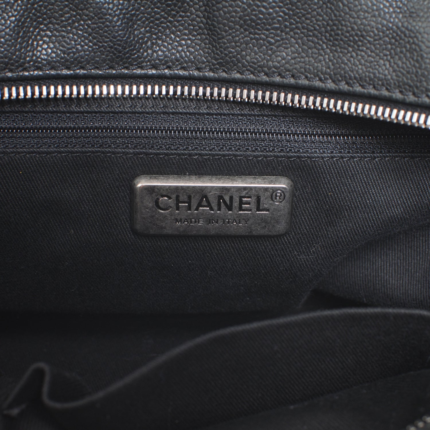 Chanel Distressed Caviar Outdoor Ligne Tote Black 6 of 7