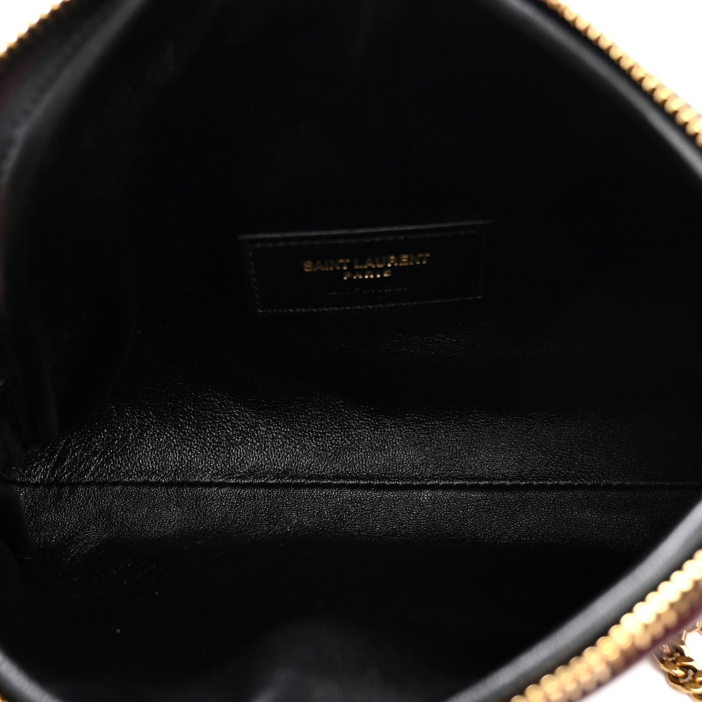 Lambskin Quilted Gaby Zipped Pouch Hot Wine