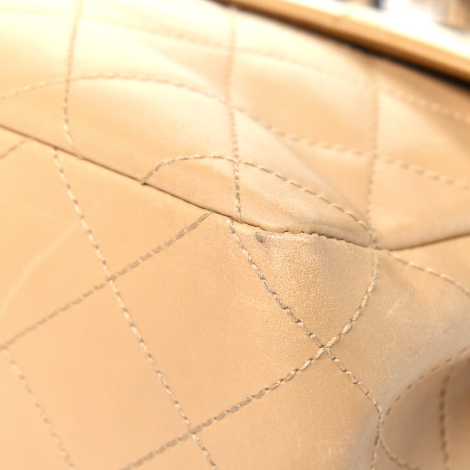 Chanel Lambskin Bekko Resin Jumbo Single Flap Beige 15 of 24
