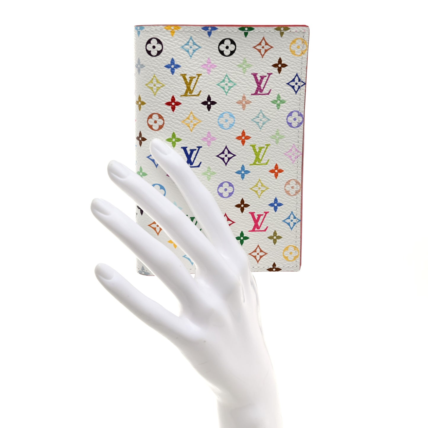 LV X TM Monogram Multicolor Passport Cover White