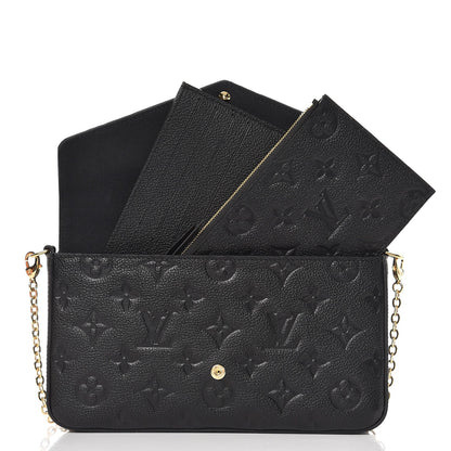 Louis Vuitton Empreinte Pochette Felicie Chain Wallet Black 7 of 8