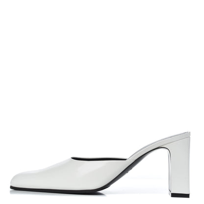Balenciaga Patinated Calfskin Mule Pumps 39 Optic White 1 of 9