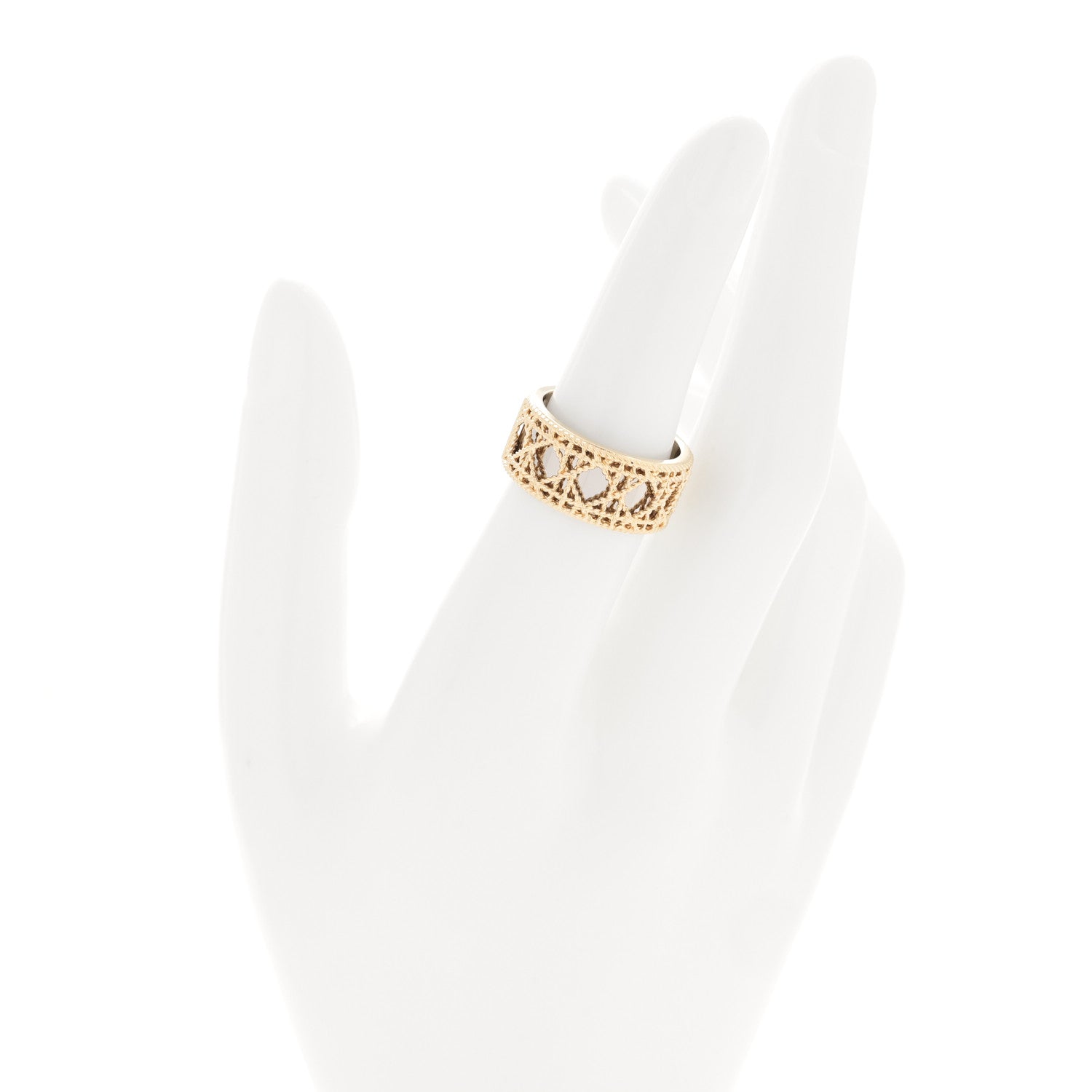 Christian Dior 18K Yellow White Gold My Dior Ring 52 6 2 of 5