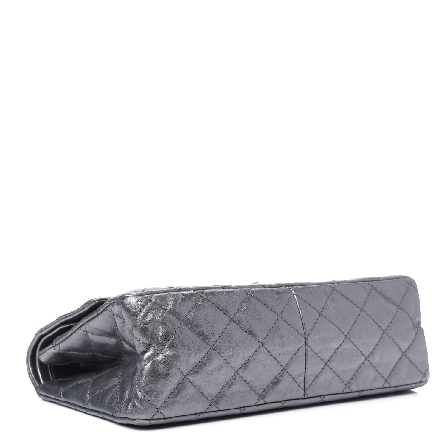 Chanel Metallic Aged Calfskin Quilted 2.55 Reissue 226 Flap Dark Silver 3 of 5