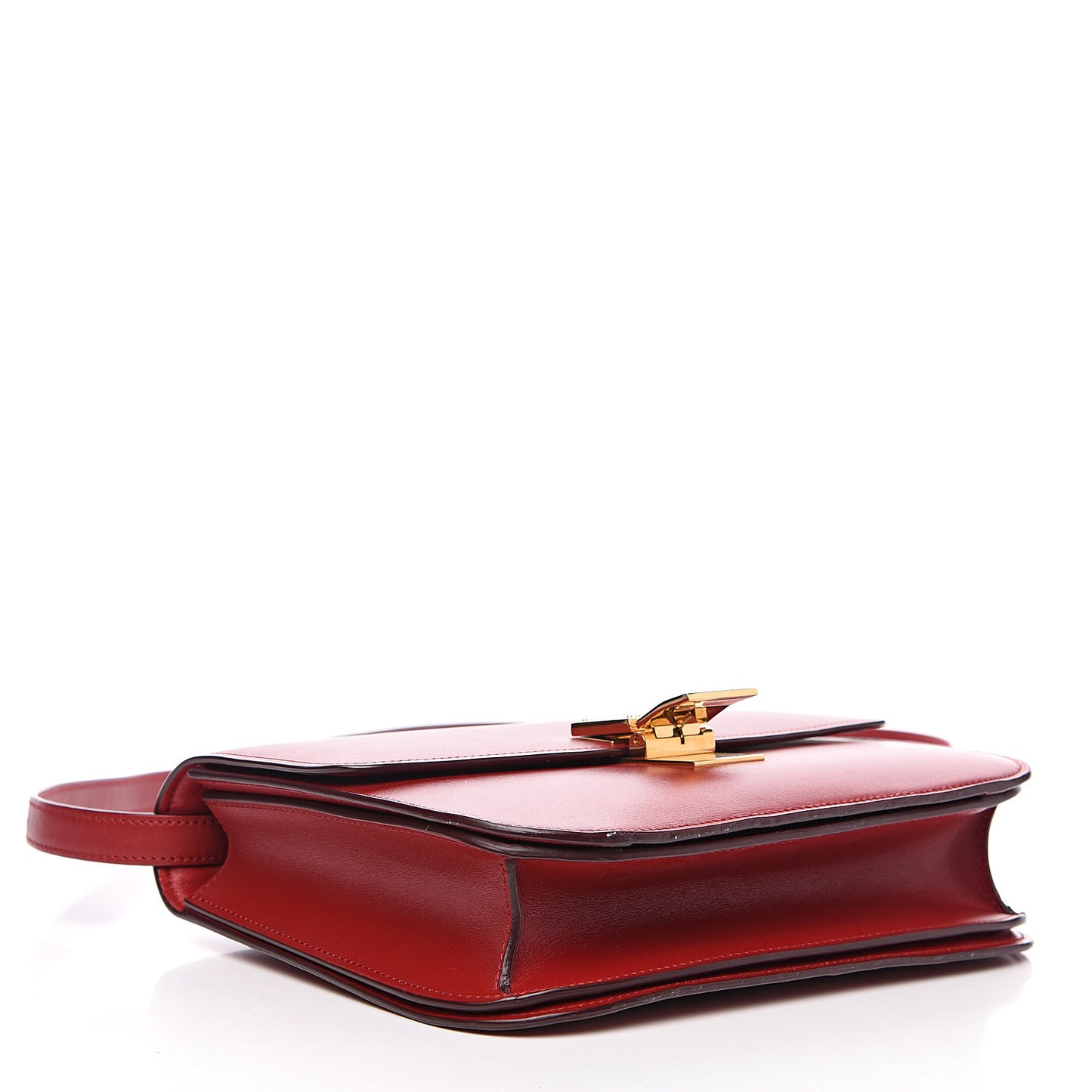 Box Calfskin Medium Classic Box Flap Bag Red