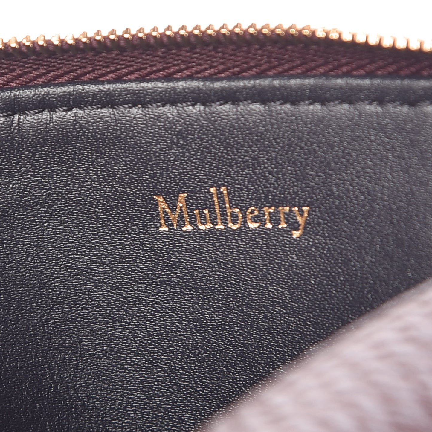 Natural Grain Leather Cosmetic Pouch Oxblood