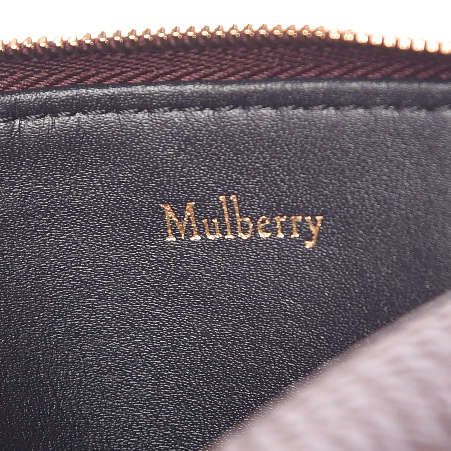 Mulberry Natural Grain Leather Cosmetic Pouch Oxblood 6 of 10