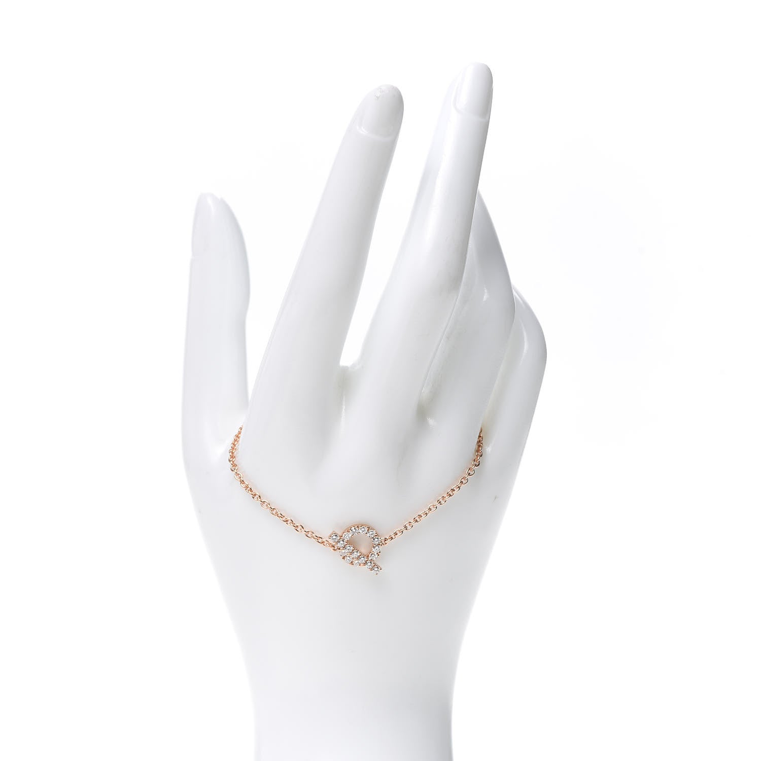 Hermes 18K Rose Gold Diamond Finesse Bracelet ST 2 of 6