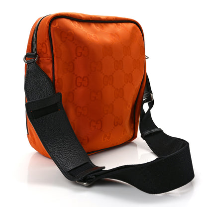 Gucci Econyl Nylon Monogram Off The Grid Messenger Orange Black 2 of 8