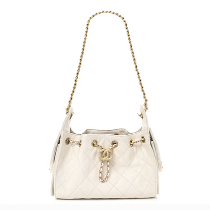 Chanel Caviar Quilted Mini Chanel 25 Handbag White 1 of 11