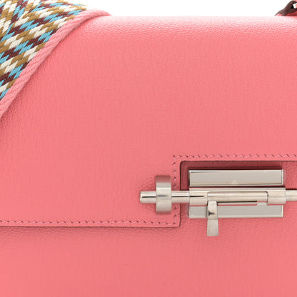 Hermes Chevre Mysore Mini Verrou Large Strap Bag Rose Azalee 8 of 11