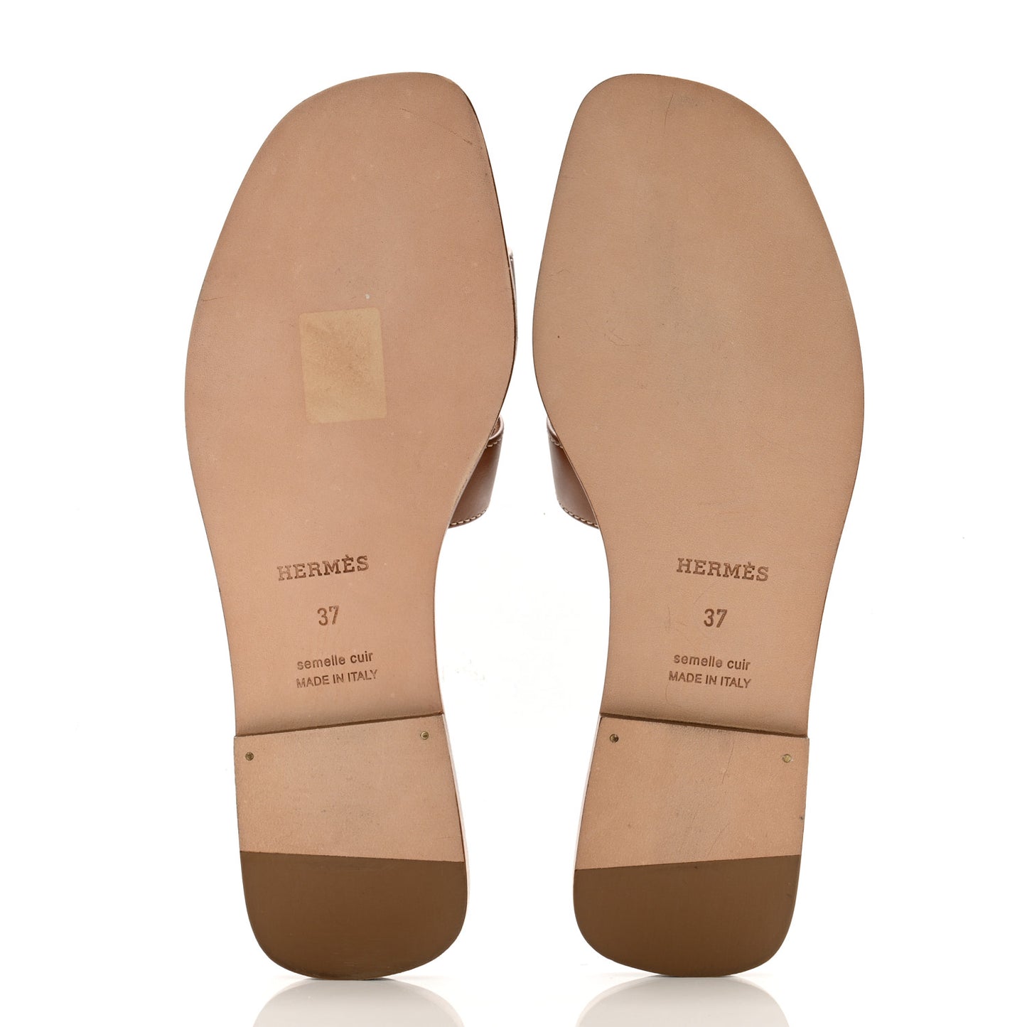 Box Calfskin Oran Sandals 37 Gold