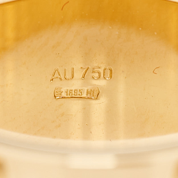 Gucci 18K Yellow Gold 9mm Icon Band Ring 46 3.75 5 of 6