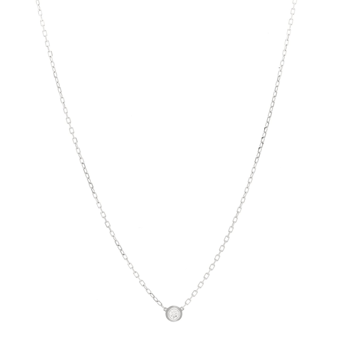 18K White Gold Diamond SM D'Amour Pendant Necklace
