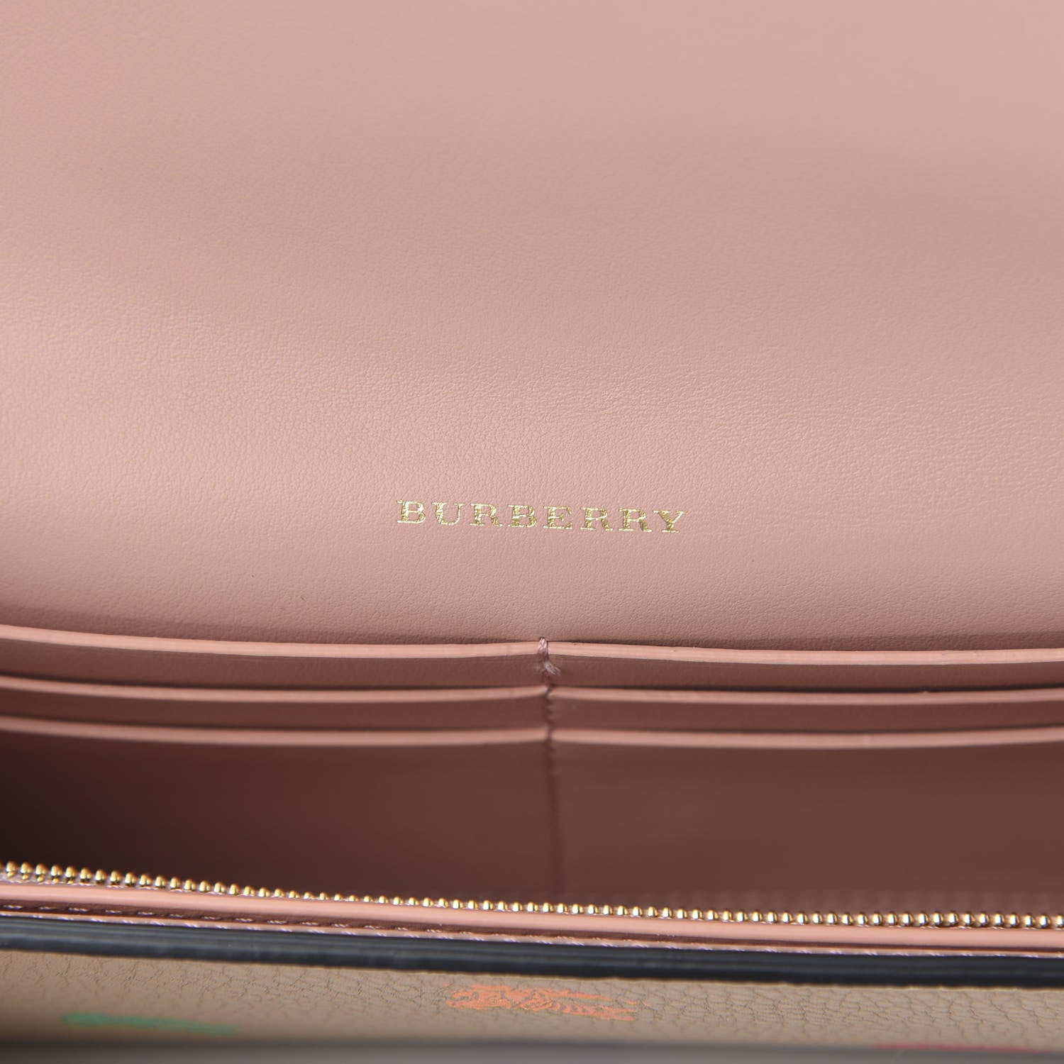 Burberry Grained Calfskin EKD Hollee Wallet Light Camel 6 of 8
