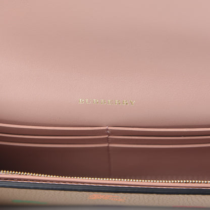 Burberry Grained Calfskin EKD Hollee Wallet Light Camel 6 of 8