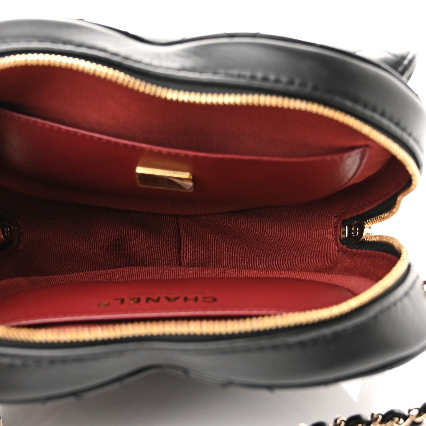 Lambskin Quilted CC In Love Heart Bag Black