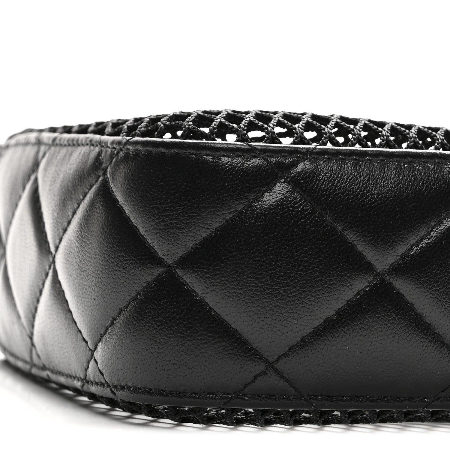 Chanel Mesh Shiny Lambskin Clutch With Chain Black 10 of 15