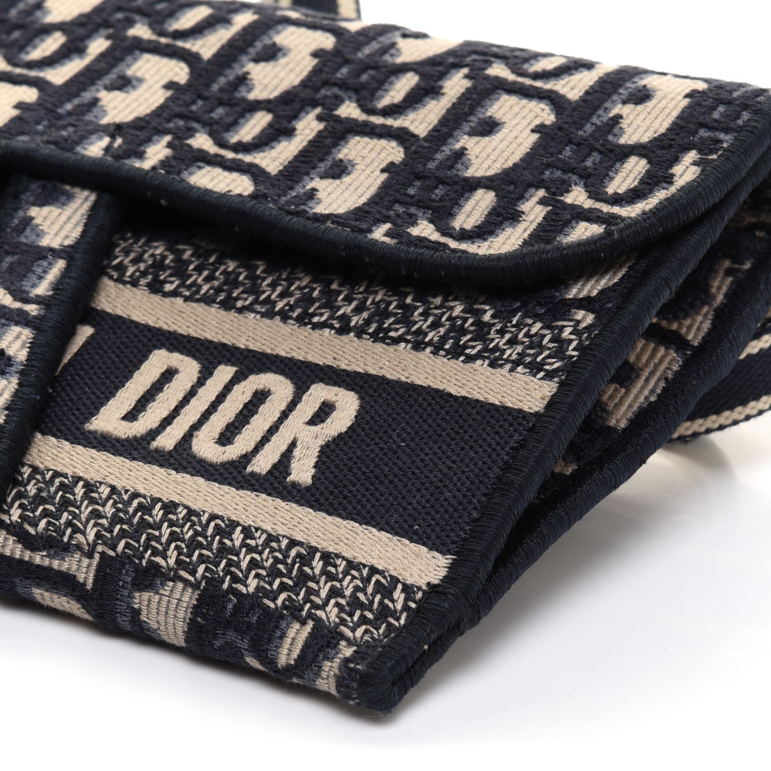 Christian Dior Oblique Slim Saddle Pouch Blue 10 of 10
