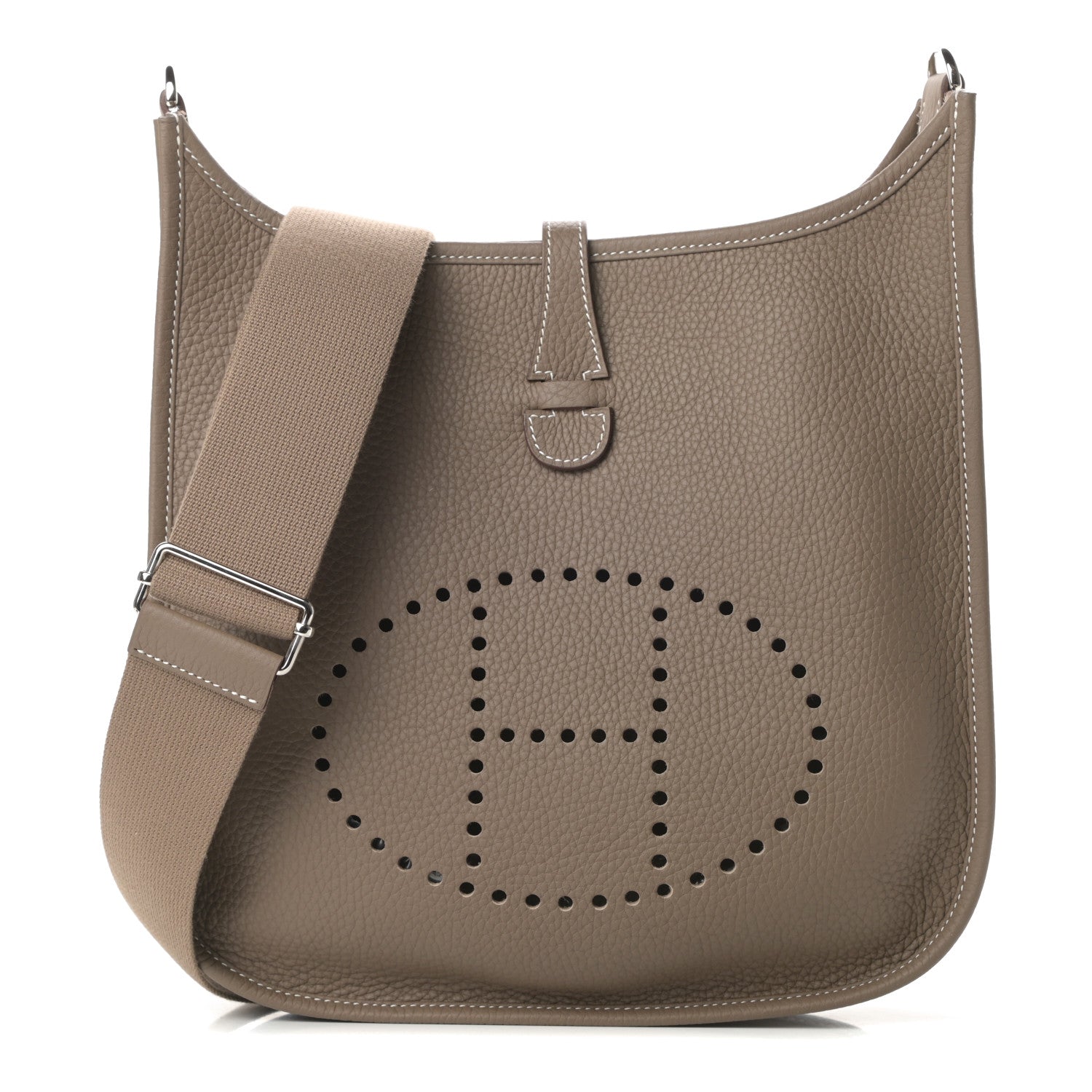 Hermes Taurillon Clemence Evelyne III PM Etoupe 1 of 11