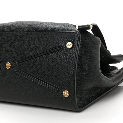 Valentino Garavani Pebbled Calfskin Large JoyLock Satchel Black 8 of 8