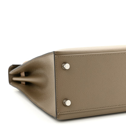 Hermes Epsom Verso Tri-Color Kelly Sellier 25 Etoupe Alezan Biscuit 8 of 10