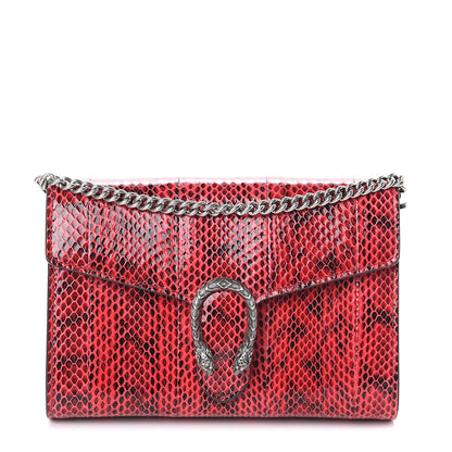 Gucci Elaphe Radiata Mini Dionysus Chain Wallet Hibiscus Red 1 of 8