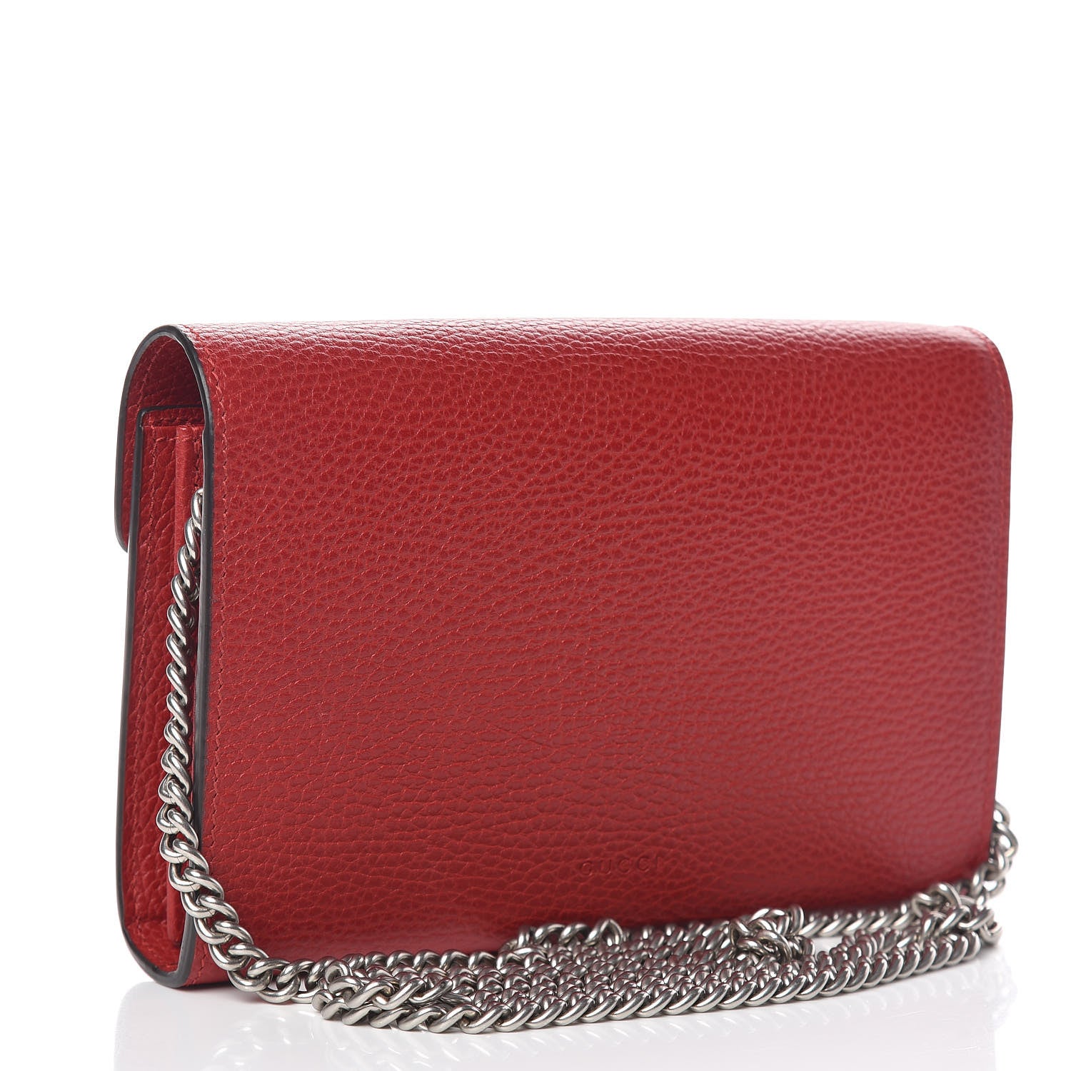 Gucci Calfskin Mini Dionysus Chain Wallet Hibiscus Red 3 of 13