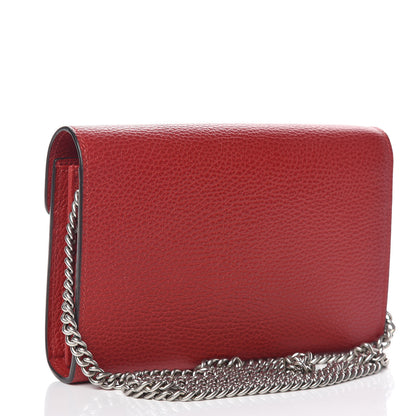 Gucci Calfskin Mini Dionysus Chain Wallet Hibiscus Red 3 of 13