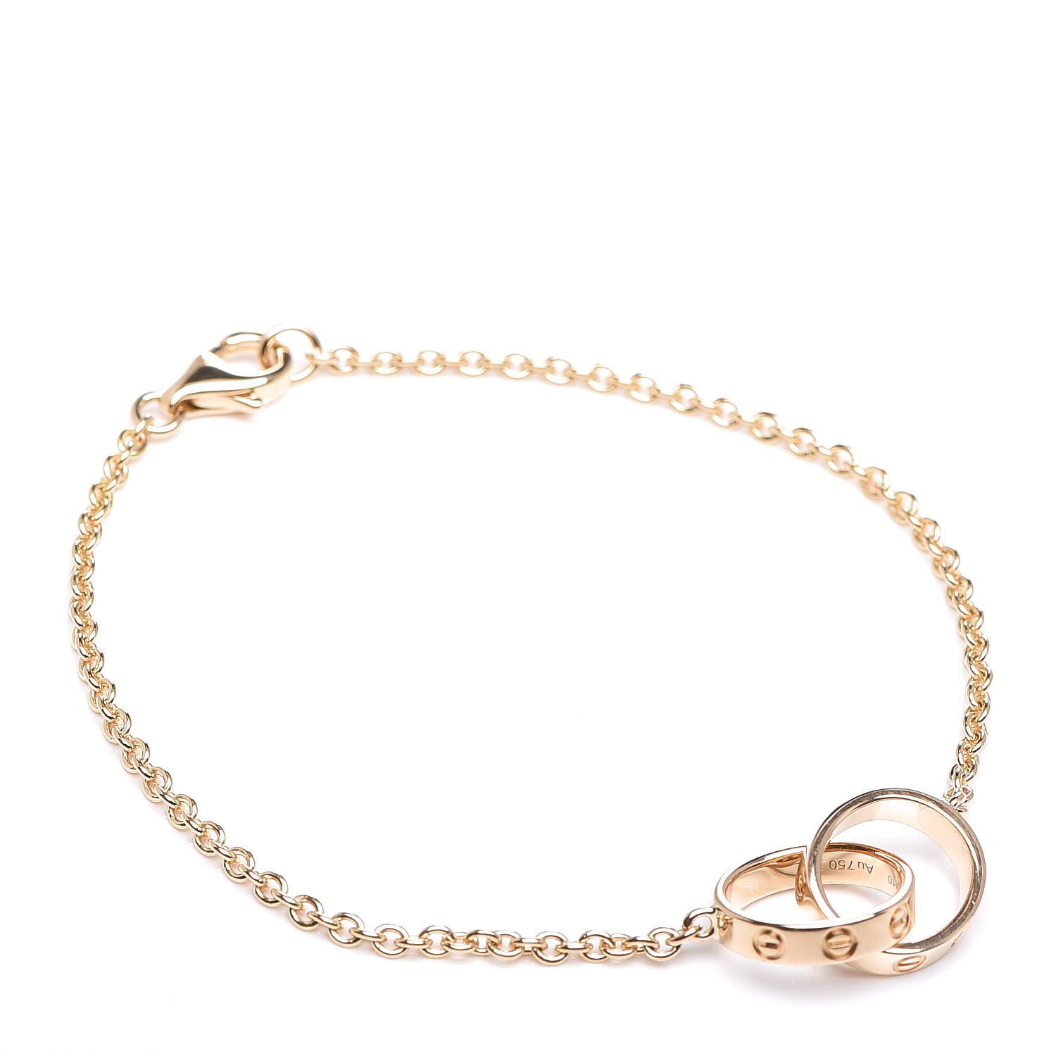 Cartier 18K Yellow Gold Interlocking LOVE Bracelet 1 of 8