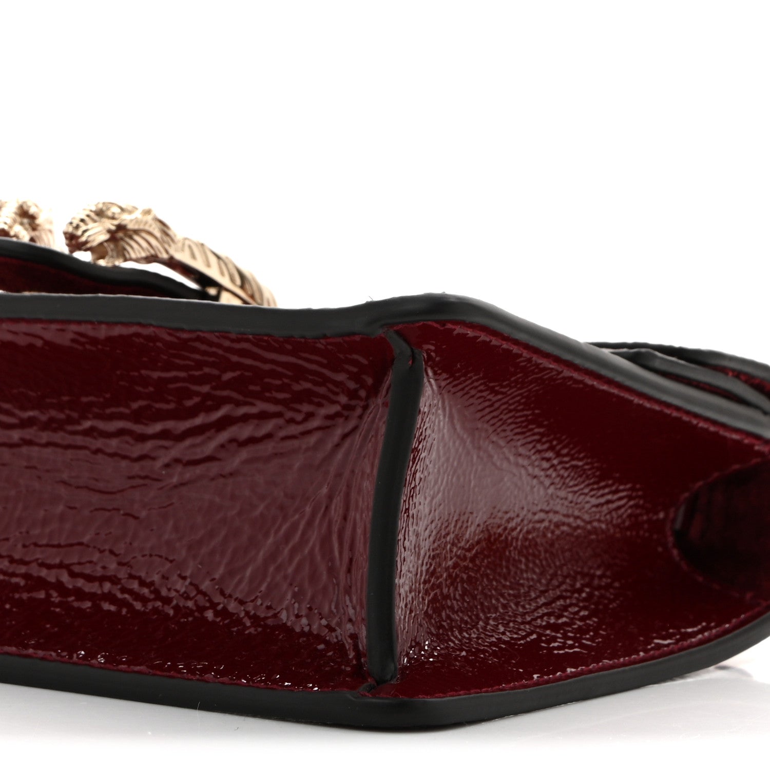Gucci Crinkled Patent Mini Dionysus Shoulder Bag Rosso Ancora Red 10 of 13