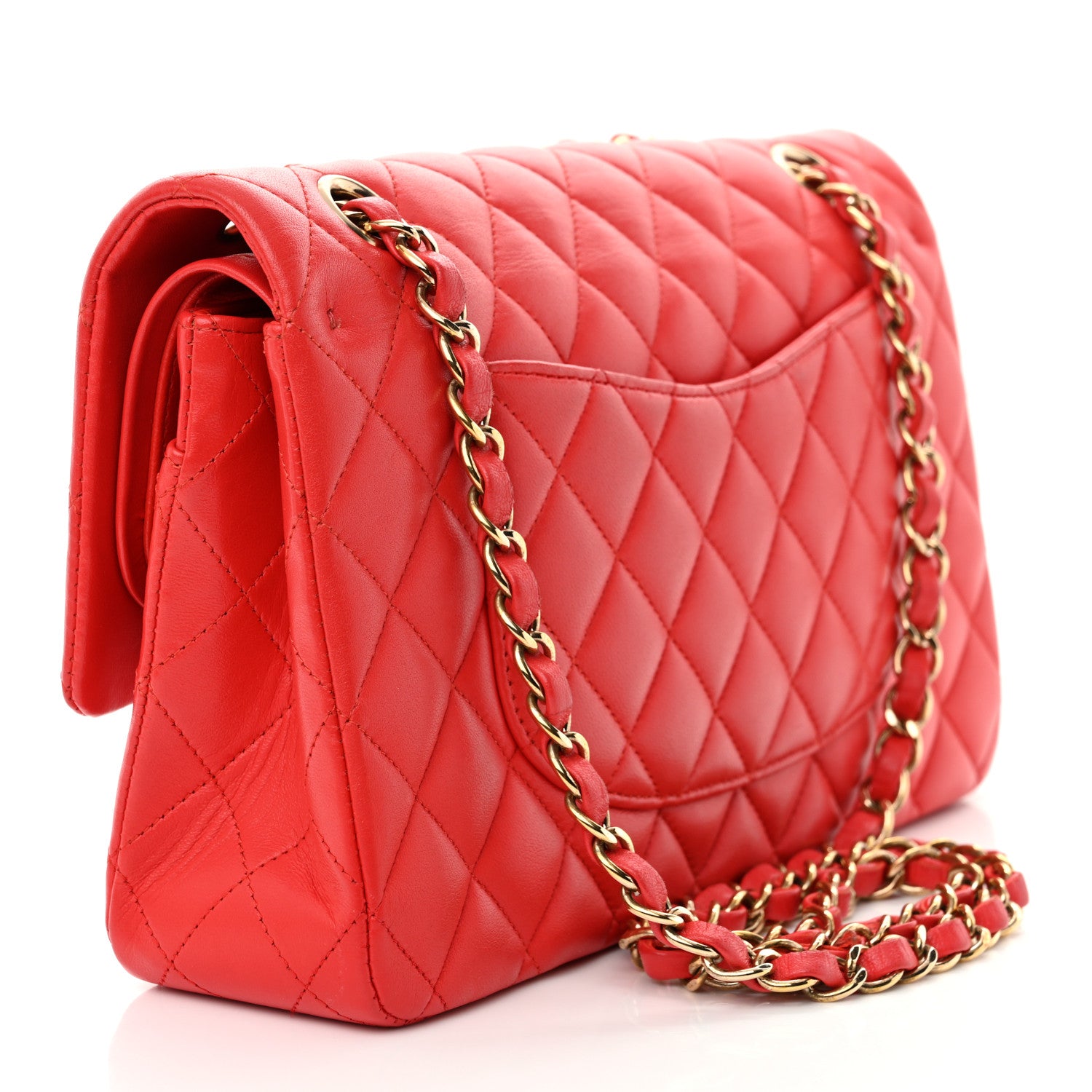 Chanel Lambskin Quilted Medium Double Flap Red 3 of 10