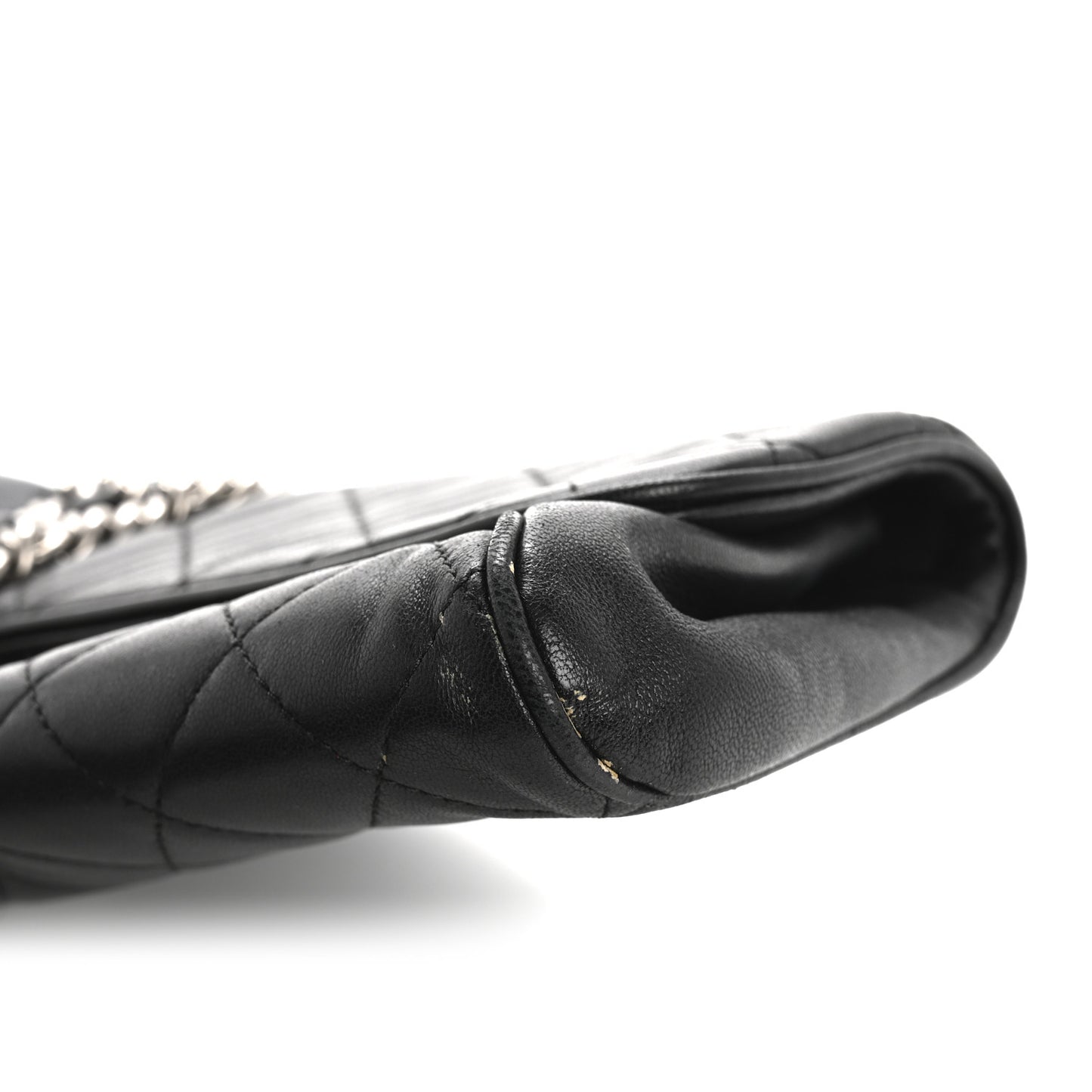 Lambskin Quilted Evening Clutch Black