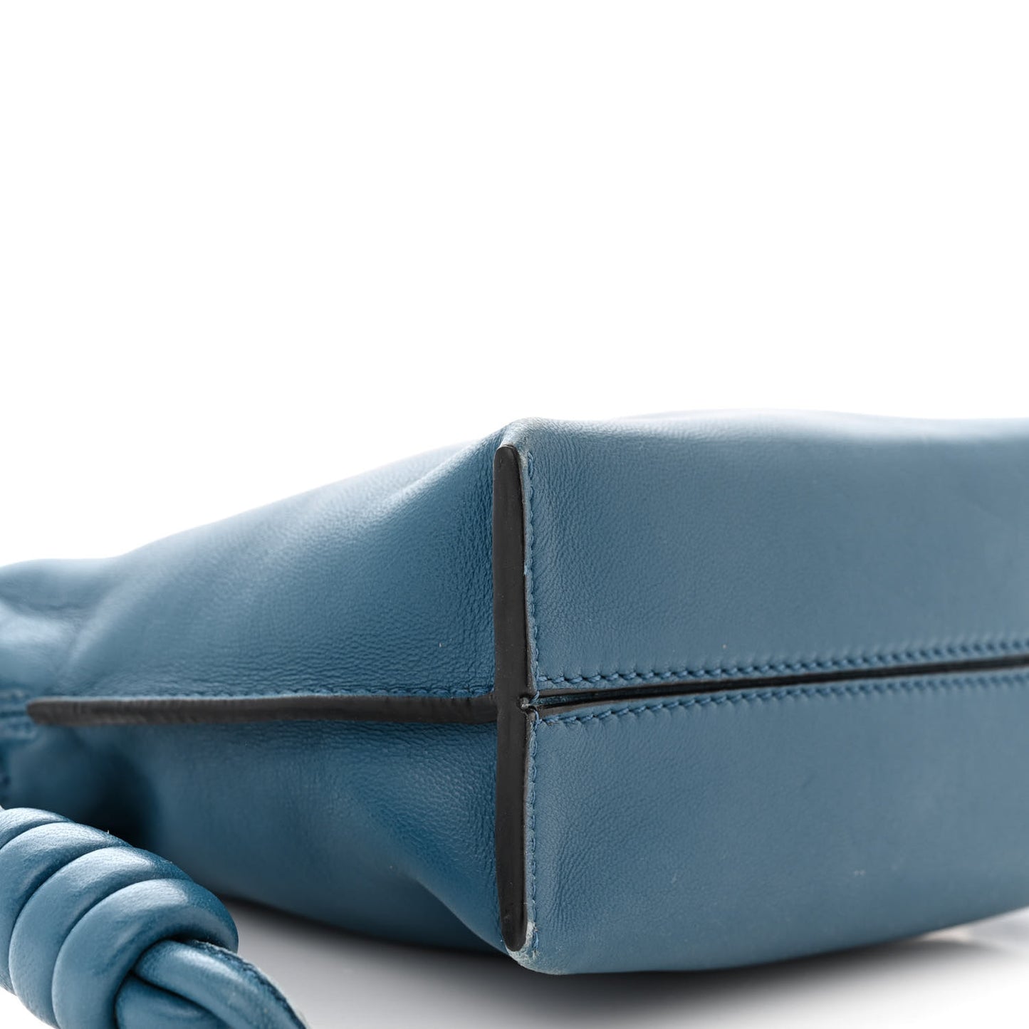 Calfskin Mini Flamenco Knot Crossbody Bag Indigo