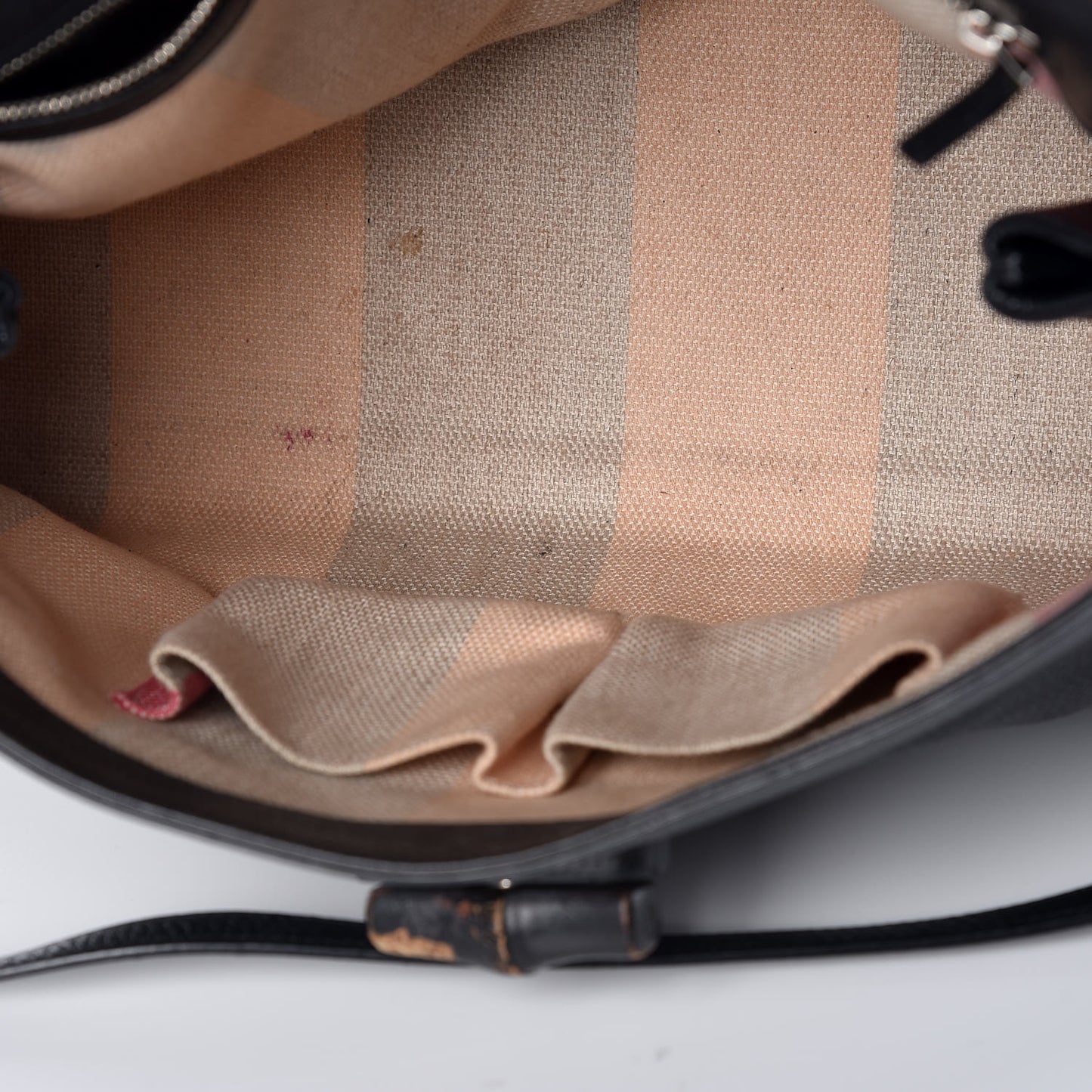 Pebbled Calfskin Large Bamboo Daily Top Handle Bag Black