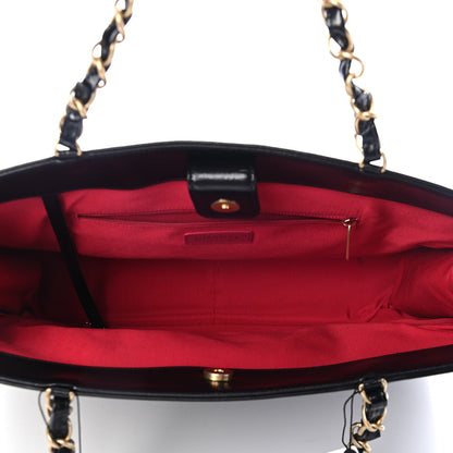 Chanel Glazed Aged Calfskin CC Tote Black 4 of 4
