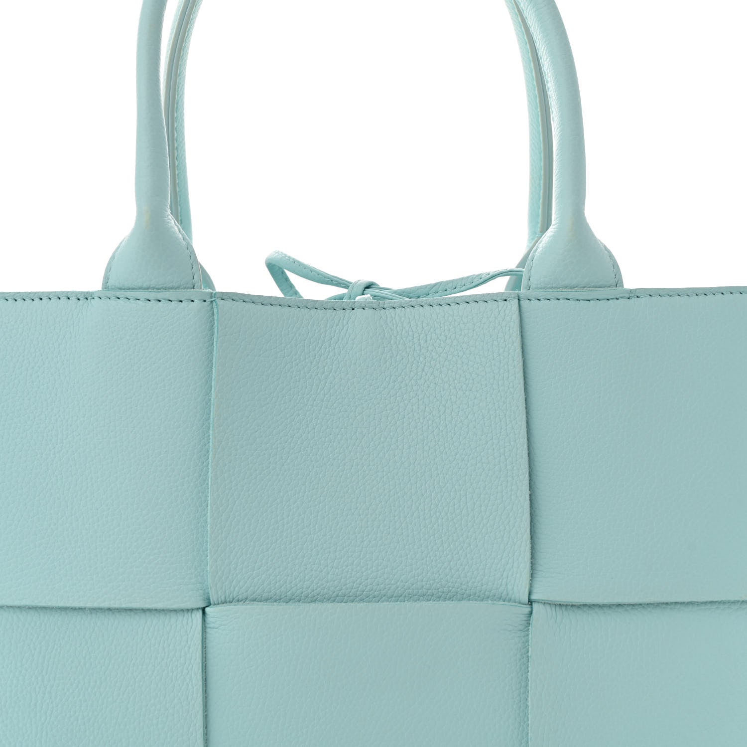 Bottega Veneta Grained Calfskin Maxi Intrecciato Small Arco Tote Pale Blue 8 of 12