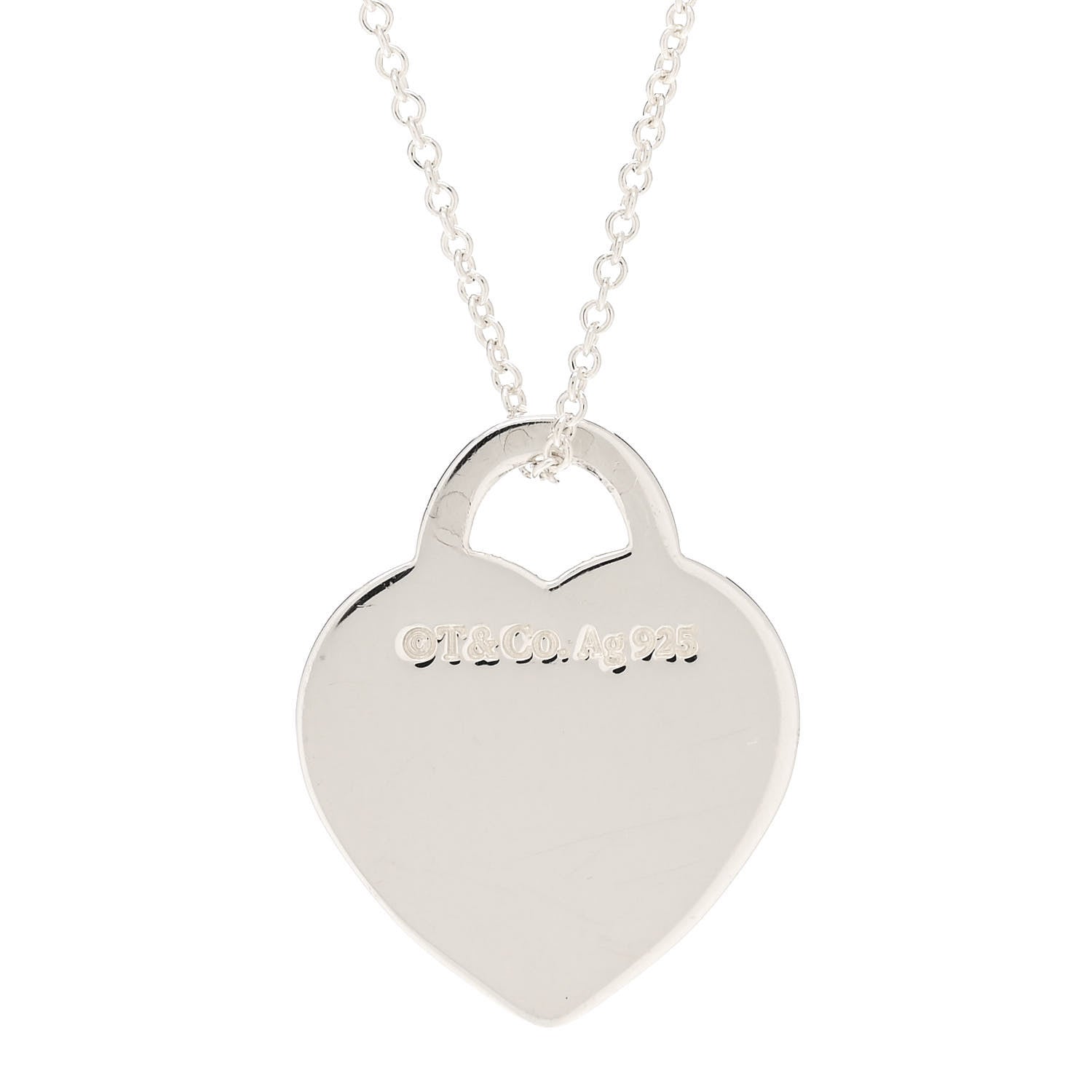 Tiffany Sterling Silver Medium Return To Tiffany Heart Pendant Necklace 4 of 6