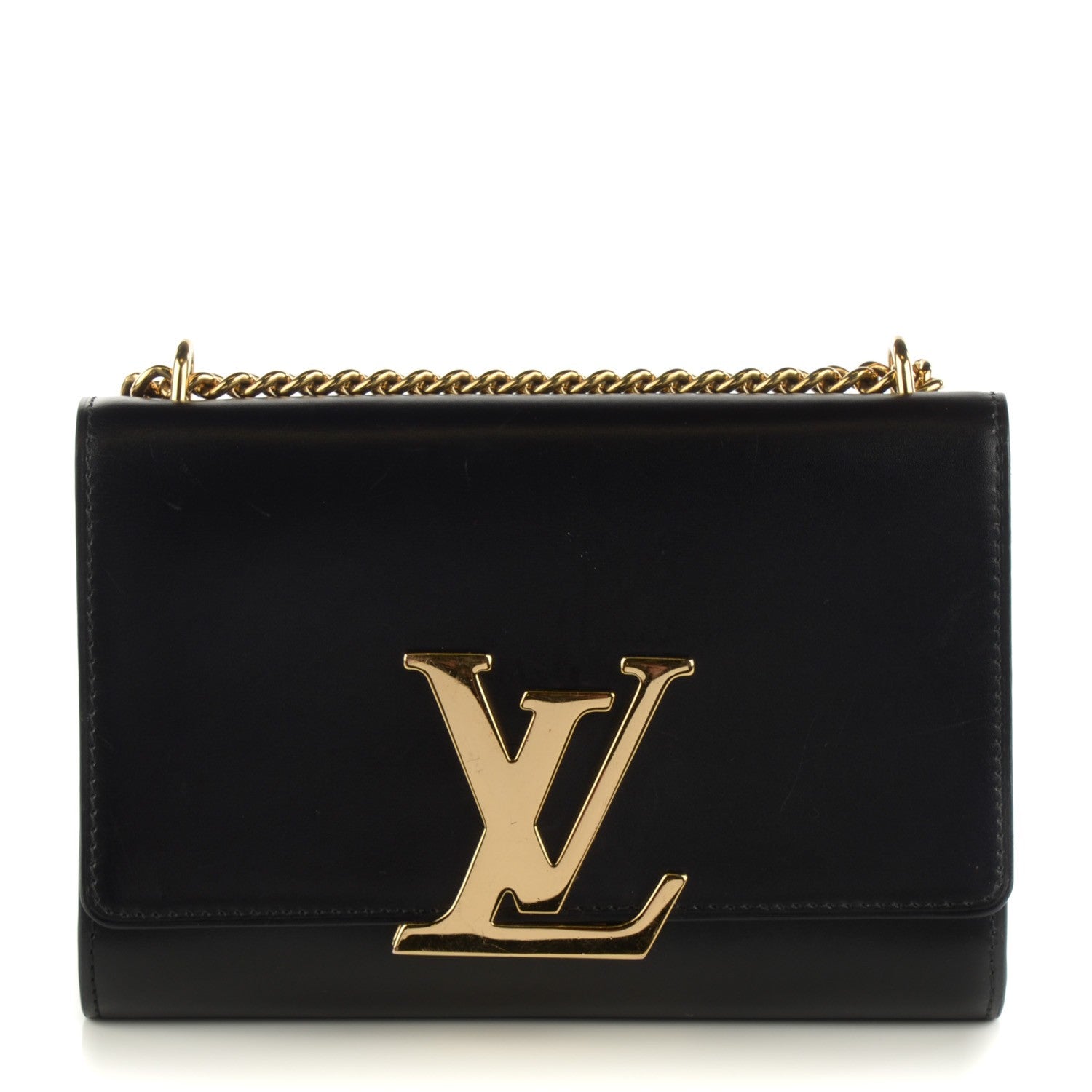 Louis Vuitton Calfskin Chain Louise MM Black 1 of 7