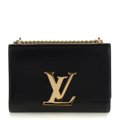 Louis Vuitton Calfskin Chain Louise MM Black 1 of 7
