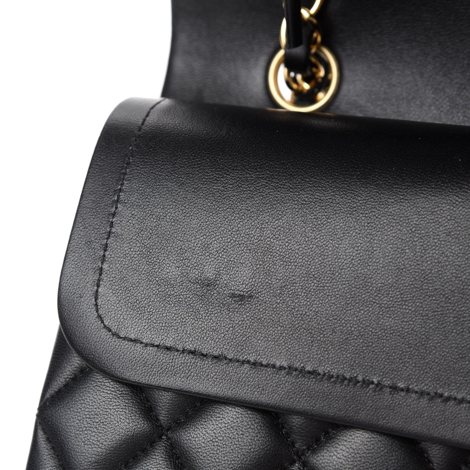 Chanel Lambskin Quilted Medium Double Flap Black 9 of 13