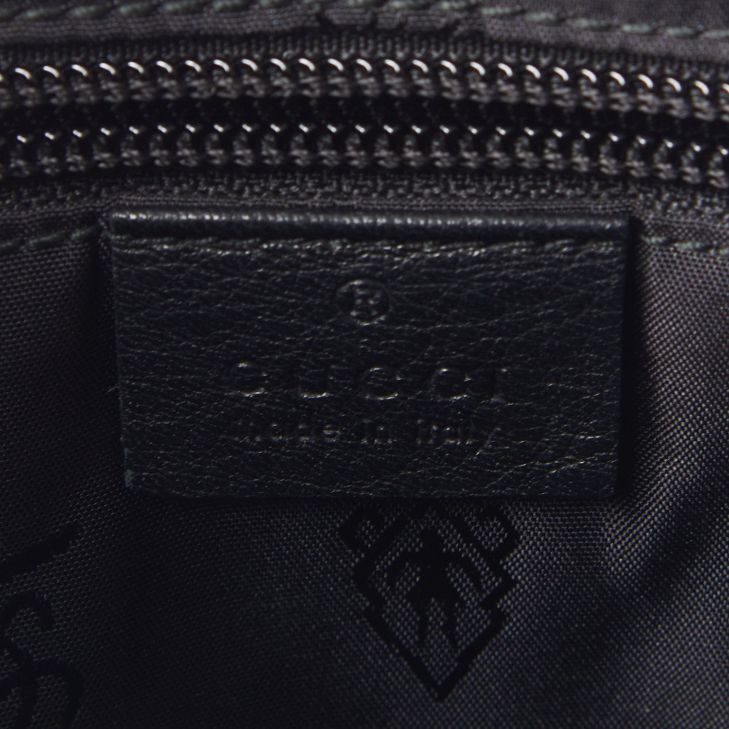 Gucci Guccissima Medium Flat Messenger Bag Black 9 of 10
