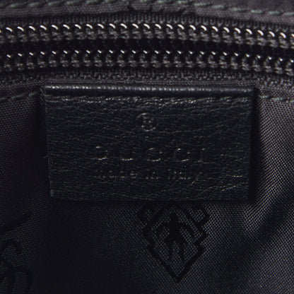 Gucci Guccissima Medium Flat Messenger Bag Black 9 of 10