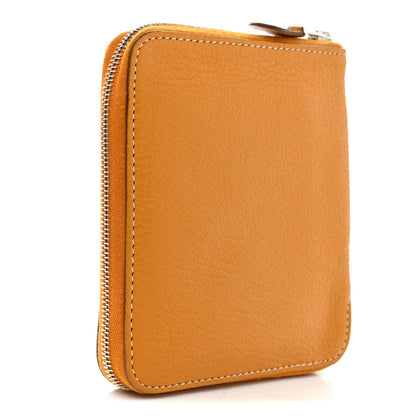 Hermes Chevre Mysore Evelyne Compact Zip Wallet Juane Ambre 3 of 7